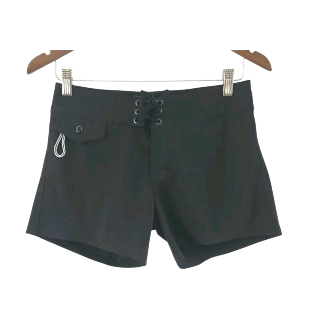 Birdwell Beach Britches Board Shorts Womens 00 Black 405 Made In USA